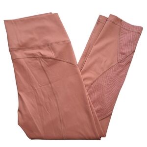 CRZ Yoga High Rise Leggings Terracotta Rose Lace Print L 12